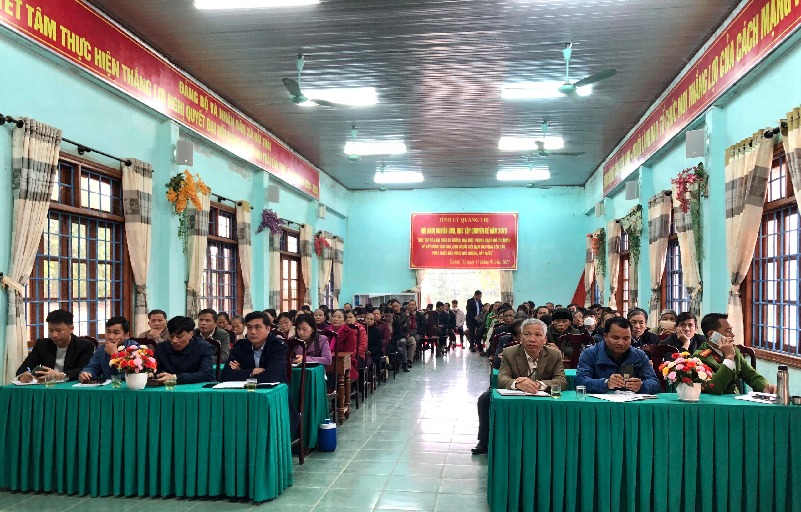 Đảng bộ xã Hải Thái dự Hội nghị học tập trực tuyến chuyên đề 2023 của tỉnh ủy Quảng Trị
